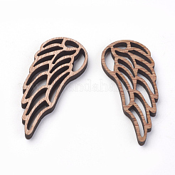 Ungefärbte hölzerne nähende große Anhänger WOOD-S037-105