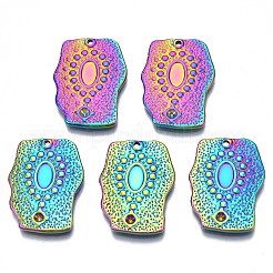 Regenbogenfarbene Strass-Fassungen für Anhänger aus Edelstahl 304 STAS-S119-070