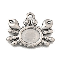 Cabochon-Fassungen für Anhänger aus Edelstahl 304 STAS-H477-03A-P