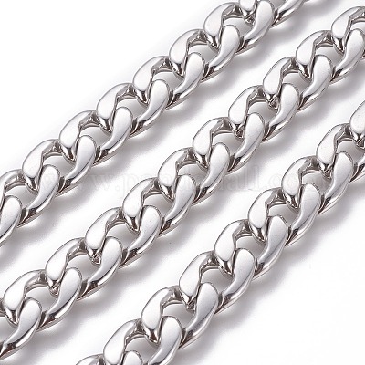 Wholesale Tarnish Resistant 304 Stainless Steel Cuban Link Chains