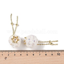 Handgemachte Polymer Clay Strass Quaste baumeln Perlen CLAY-H003-01G-01
