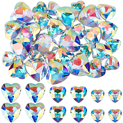 30 Stück 3 Arten Glas Strass Cabochons RGLA-BBC0001-05