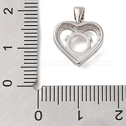 925 Anhängerfassung aus Sterlingsilber mit Mikropavé und Zirkonia STER-H113-04P-02