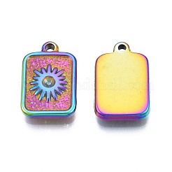 Rack-Überzug Regenbogenfarbe Legierung Anhänger Strass-Einstellungen PALLOY-N163-184