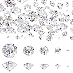 100 Stück 5 Stile Diamantform Grade AAA Zirkonia Cabochons ZIRC-BBC0002-98