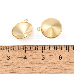 Ionenplattierung (IP) 304 Edelstahl Anhänger spitze Rückseite Strass-Einstellungen STAS-U025-05D-G