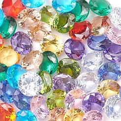 50 Stück 10-farbige Zirkonia-Cabochons mit spitzer Rückseite ZIRC-CJ0001-25
