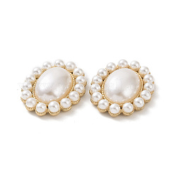 ABS Nachahmungen von Perlen Cabochons PALLOY-E026-02G