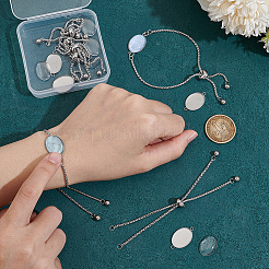 DIY Blanko-Set für ovale Kuppelgliederarmbänder DIY-UN0005-30