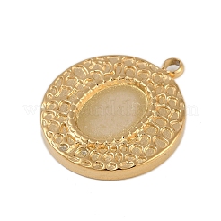 Ionenbeschichtung (IP) 304 Edelstahl Rack Beschichtung Anhänger Cabochon-Einstellungen STAS-U019-34G