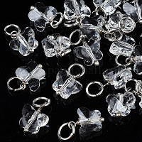 Подвески из граненого прозрачного стекла&nbsp;GLAA-T024-06M