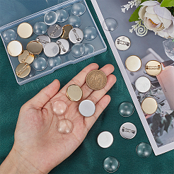 DIY-Set zur Herstellung einer leeren Kuppelbrosche DIY-UN0004-40