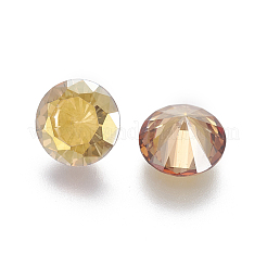 Galvanisierte Cabochons mit spitzem Rücken aus Zirkonia ZIRC-I024-8mm-01