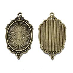 Tibetischer Stil Legierung Anhänger Fassungen TIBEP-R304-016AB-LF