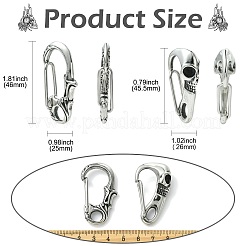 2 шт. 2-х видов фурнитуры из хирургической нержавеющей стали 316 с кольцом для ключей из нержавеющей стали 304&nbsp;FIND-CJ0005-41