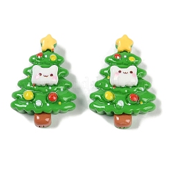 Weihnachts-Deko-Cabochons aus undurchsichtigem Harz CRES-M036-12H