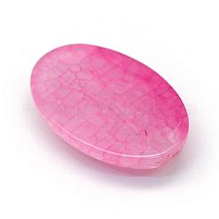 Oval gefärbte natürliche Knistern Achat Cabochon G-R349-20x30-02