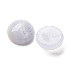 Natürliche blaue Spitze Achat Cabochon G-O185-01H-02