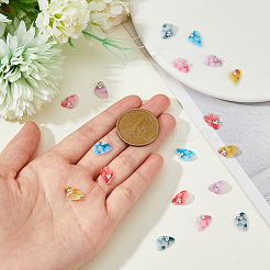 24 Stück 6 Farben Harz-Strass-Cabochons MRMJ-HY0002-50