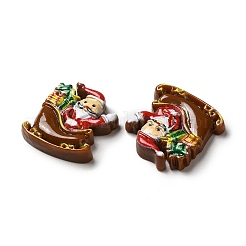 Weihnachtliche Cabochons aus undurchsichtigem Harz RESI-K019-42