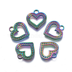 Rack-Plating Regenbogenfarbe 304 Edelstahl Charms Strass-Einstellungen STAS-S119-109