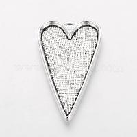 Тибетский стиль сплава сеттинги кабошон большой кулон&nbsp;LF11251Y