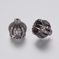 Латунные микро проложить кубического циркония бусы&nbsp;ZIRC-K063-14B