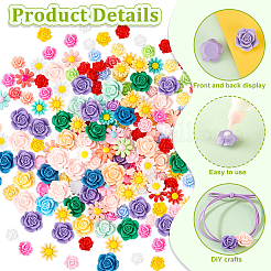 200 Stück opake Harz-Cabochons RESI-GA0001-24