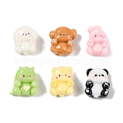 Undurchsichtige Harztiere Decoden Cabochons CRES-M036-06