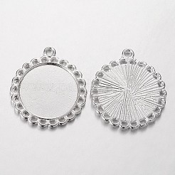 Tibetischen stil Anhänger Fassungen für Cabochons TIBE-21668-S-NR