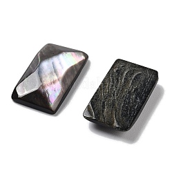 Natürliche schwarze Lippe Shell Cabochons SSHEL-D084-02A