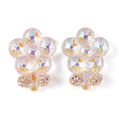 Transparente Epoxidharz-Blumen-Decoden-Cabochons CRES-M034-06C