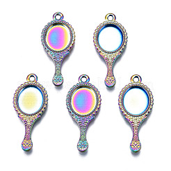Anhänger-Cabochon-Fassungen in Regenbogenfarben PALLOY-N163-140-NR