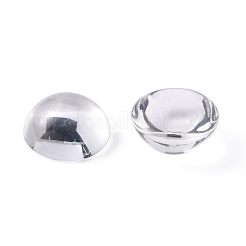 Transparent halbrund Glas Cabochons X-GGLA-R027-12mm