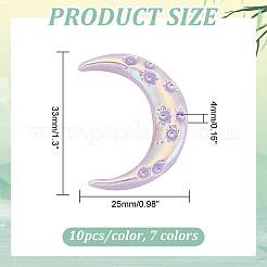 70 Stück 7 Farben undurchsichtige Harz-Cabochons CRES-DR0001-01