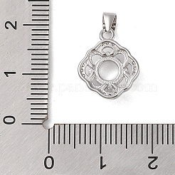 925 Anhängerfassung aus Sterlingsilber mit Mikropavé und Zirkonia STER-H113-05P-01
