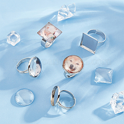 DIY-Set zur Herstellung von Rohlingen für verstellbare Ringe mit Kuppel DIY-DC0001-80