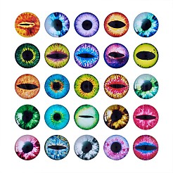 Augen bedruckte Glas Cabochons GGLA-BT0001-01