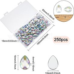 Flache Rückseite Nachahmung Taiwan Acryl Strass cabochons GACR-FG0001-04
