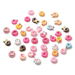 Cartoon undurchsichtige Decoden-Cabochons aus Lebensmittelharzimitat RESI-K019-49