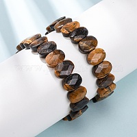 Натуральные браслеты из граненых бусин тигрового глаза для женщин.&nbsp;BJEW-K251-07A