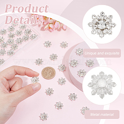 40 Stück Blumen-Strass-Cabochon FIND-FG0003-22