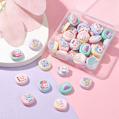 40pcs 8 Arten undurchsichtige niedliche Cartoon-Harz-Cabochons CRES-YW0001-18