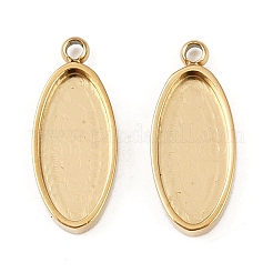 Cabochon-Fassungen für Anhänger aus Edelstahl 304 STAS-A194-05A-G