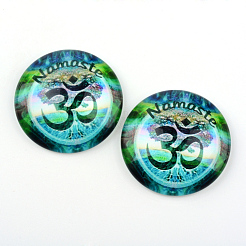 Yoga Thema Glas Cabochons X-GGLA-L011-25mm-19