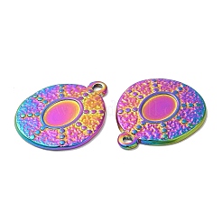 Ionenplattierung (IP) 304 Edelstahl Anhänger Cabochon-Einstellungen STAS-L020-025RC