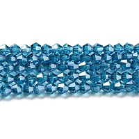 Прозрачные стеклянные бусины гальваническим пряди&nbsp;GLAA-F029-3mm-C01