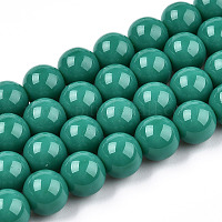 Непрозрачные сплошные цветные стеклянные бусины&nbsp;GLAA-T032-P8mm-12