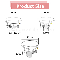 DIY Rohling Geometrie Legierung Charms erweiterbar Kit zur Herstellung von Armreifen BJEW-DC00003