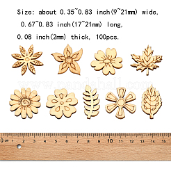 Holz Cabochons WOOD-CJ0001-31